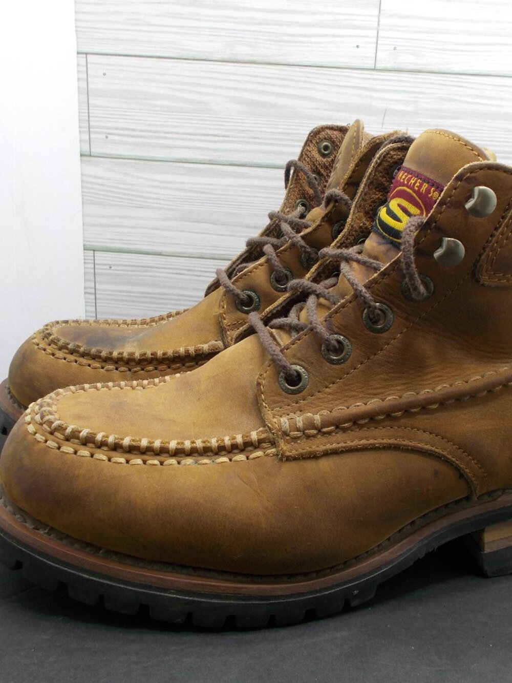 Skechers Men's Rubber Sole Lace Up Boots 7024 Size 9.5